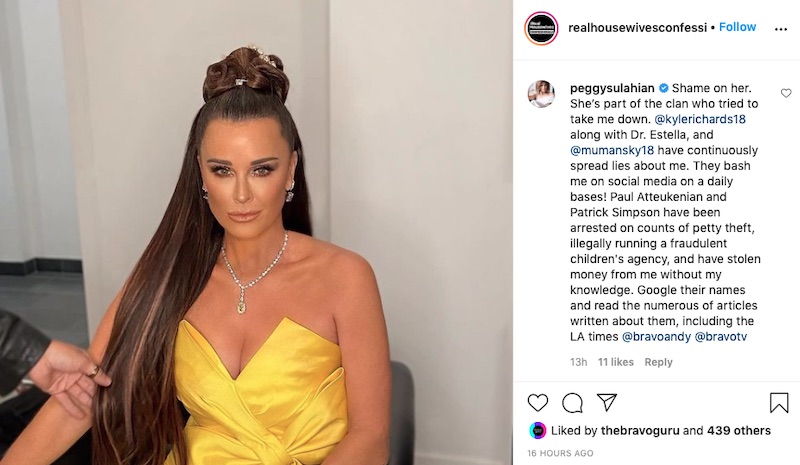 RHOC Peggy Sulahian Accuses Kyle Richards of Trying to Take Her Down