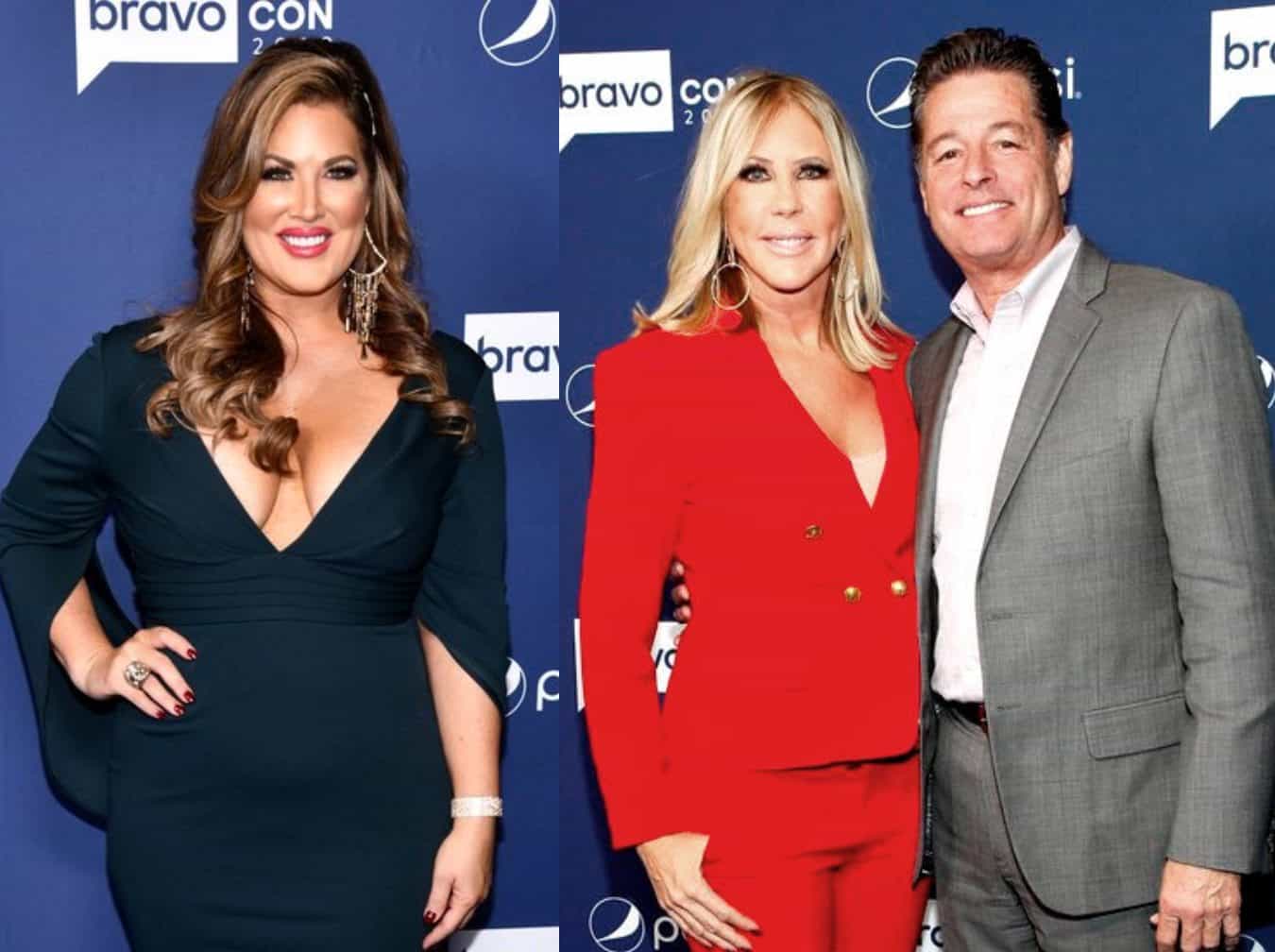 RHOC's Emily Simpson Reveals Why She Was "Not Surprised" by Vicki and Steve's Split, Offers Update on Marriage to Shane and Gives Relationship Advice